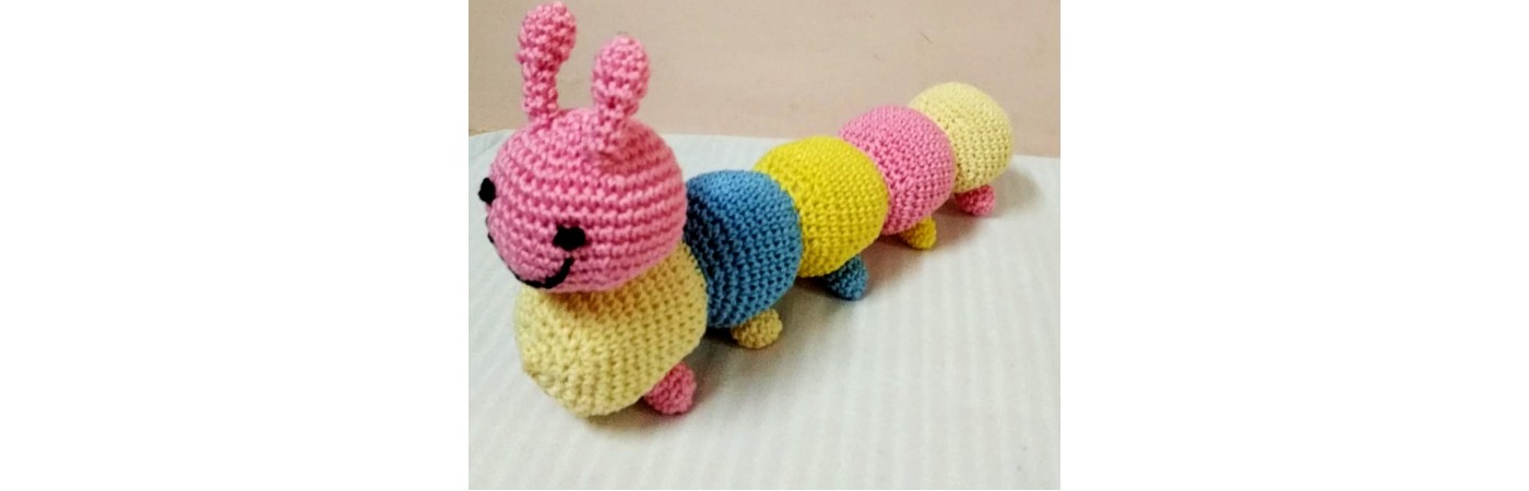  Amigurumi Soft Toy- Handmade Crochet- Caterpillar